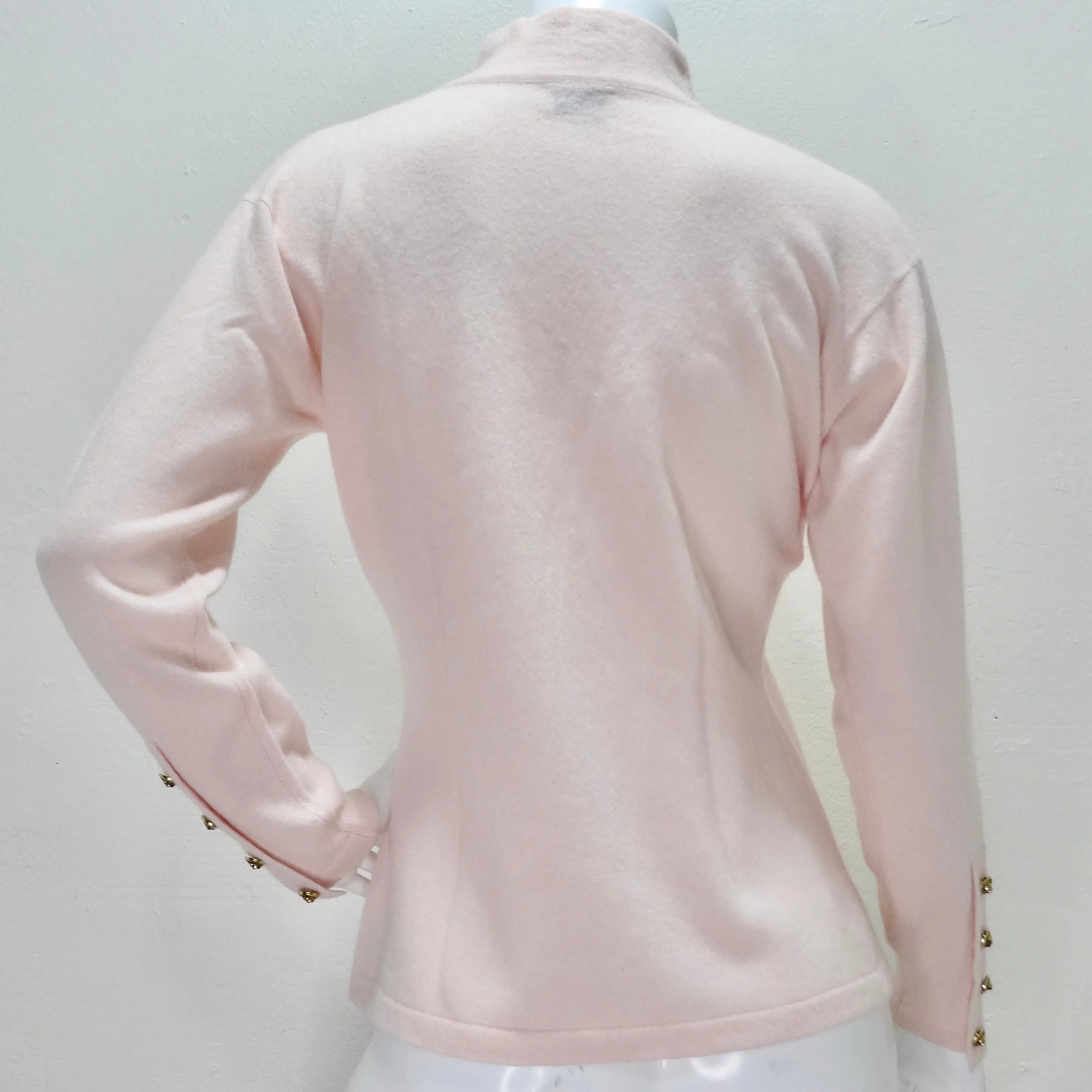 Valerie Louthan 90s Pink Cashmere Polo Sweater