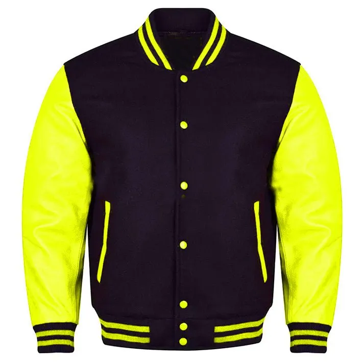 Varsity Jacket - Black Yellow