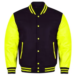 Varsity Jacket - Black Yellow