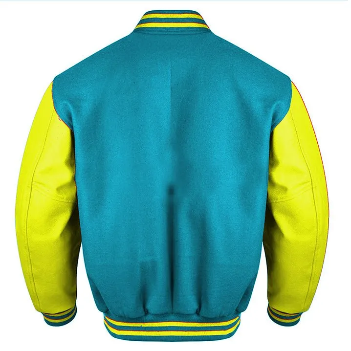 Varsity Jacket - Sky Blue Yellow