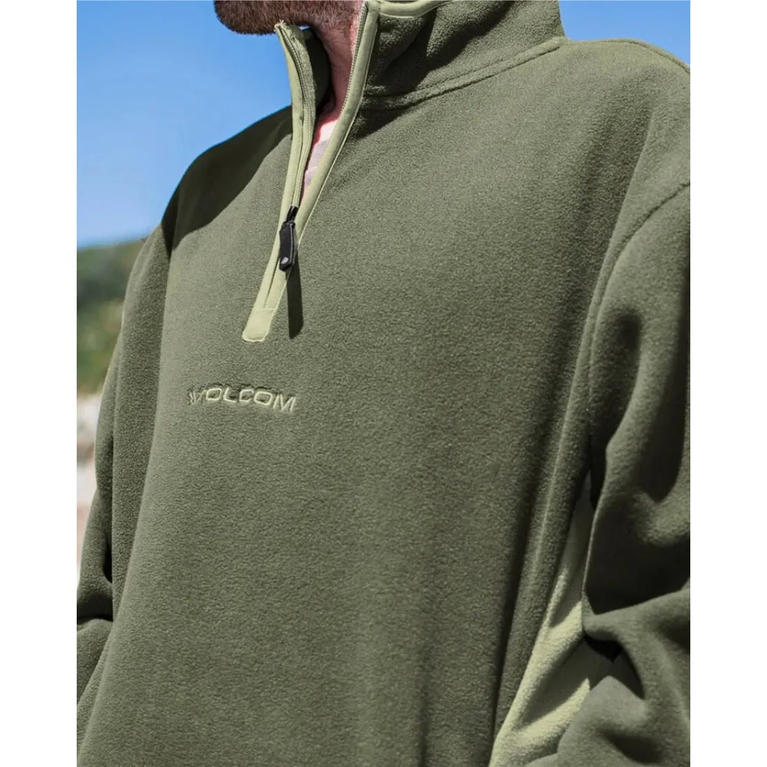 Volcom Error 92 Mock Neck Pullover - Wintermoss