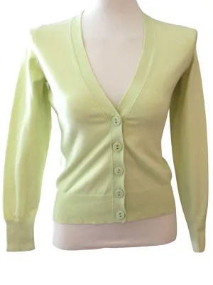 Warm Spring Citron Cardigan Sweater