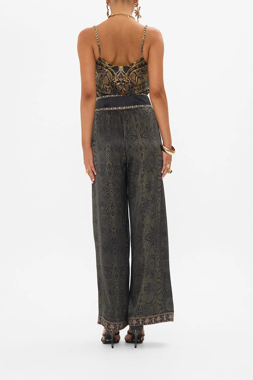 WIDE LEG PANT WITH BUTTONS NOUVEAU NOIR