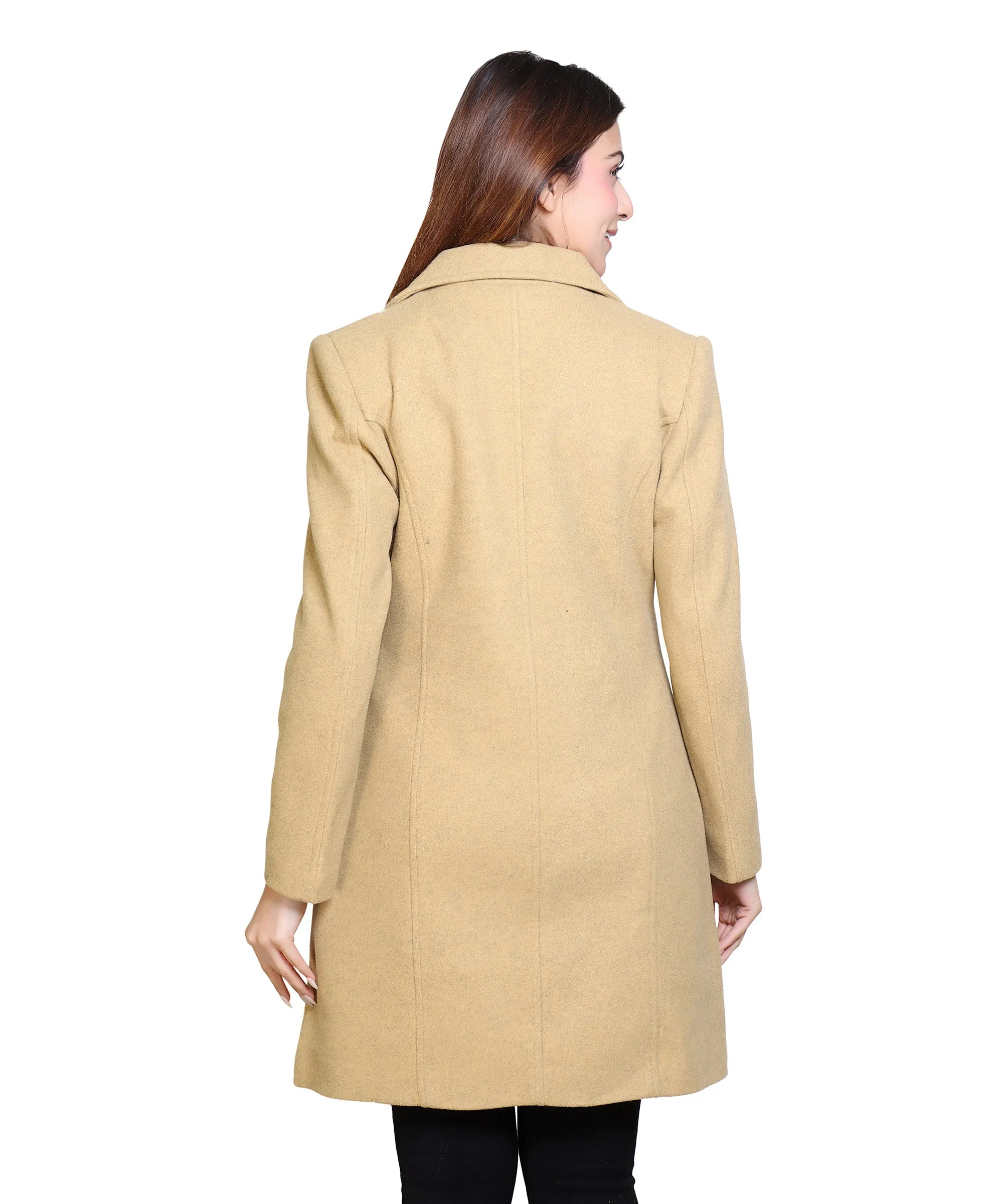 Women Stylish Full Sleeves Classic Winter Long Coat | Formal And Casual Winter Wear